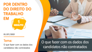 O que fazer com os dados dos candidatos não contratados