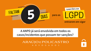 A ANPD já será envolvida em todos os casos que possam ter sanções?