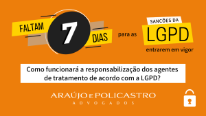 Como funcionará a responsabilização dos agentes de tratamento de acordo com a LGPD?